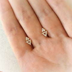 pinnacles double triangle reflection earring