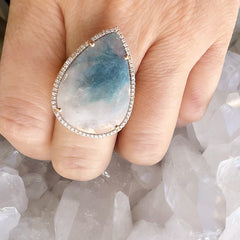 paraiba tourmaline ring - this stone looks like the ocean from above!