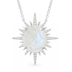 Sunburst Riviera Rainbow Moonstone Necklace