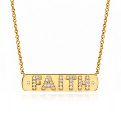 Faith Plaque Necklace