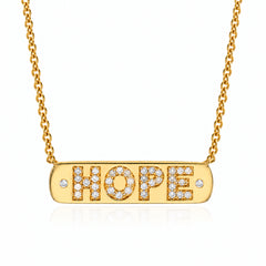 Hope Plaque Necklace