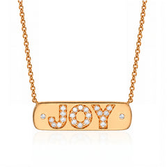 Joy Plaque Necklace