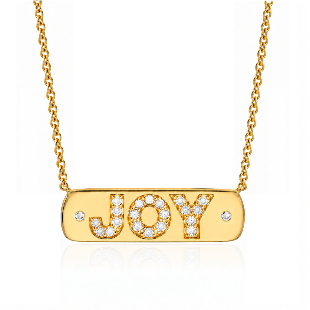 Joy Plaque Necklace