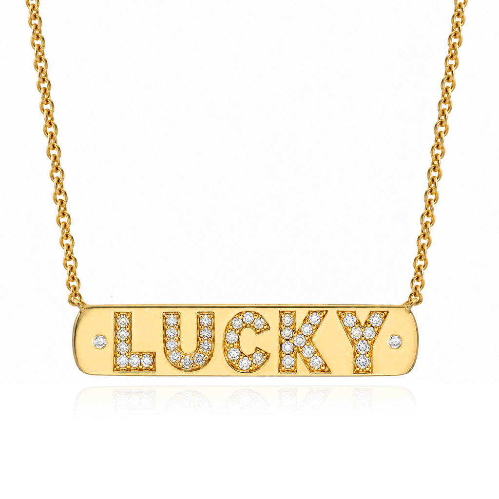 Lucky Plaque Necklace