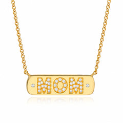 Mom Plaque Necklace