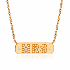 Mrs Plaque Necklace