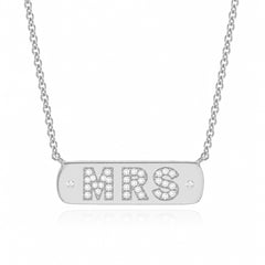 Mrs Plaque Necklace