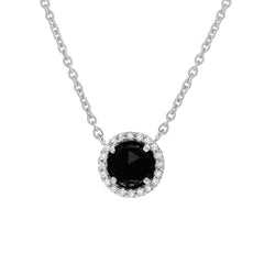 5.0mm diameter rose cut colored stone with a gold and diamond halo