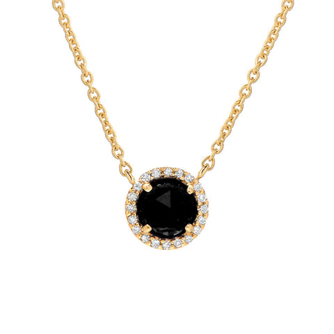Rosie 5.0mm Black Onyx & Diamond Necklace