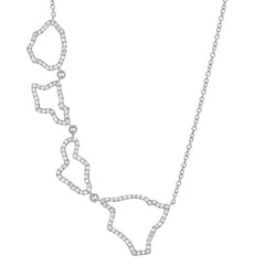 hawaiian islands of Hawaii, Maui, Oahu and Kauai in 14k gold with diamonds