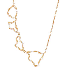 hawaiian islands of Hawaii, Maui, Oahu and Kauai in 14k gold with diamonds