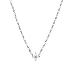 quadra mini necklace in white gold with diamonds