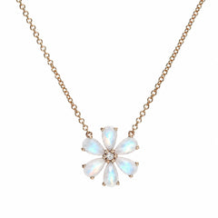 Flower Power Rainbow Moonstone Necklace