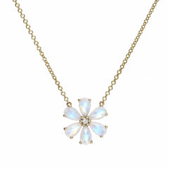Flower Power Rainbow Moonstone Necklace