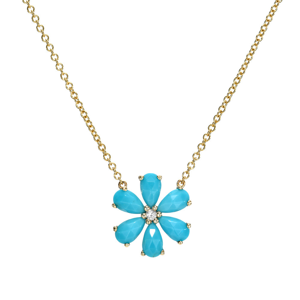 Flower Power Turquoise Necklace