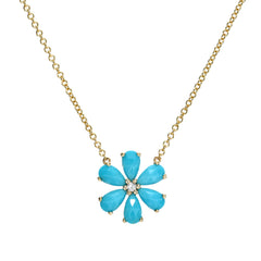 Flower Power Turquoise Necklace
