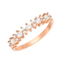 diamond halfway band in rose gold