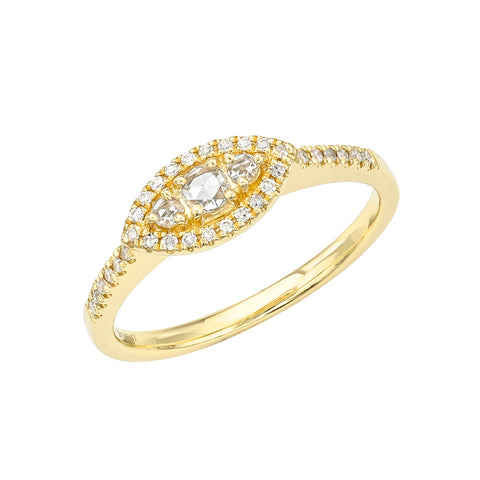 Marquise Band With Rose Cut Diamonds
