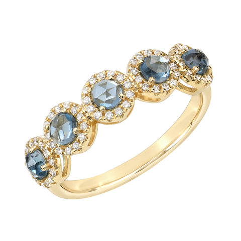 Rosie London Blue Topaz Halfway Band