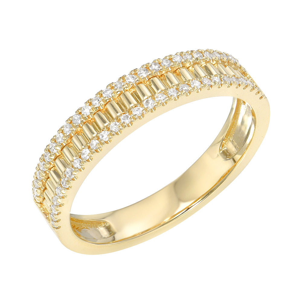 dna heirloom band in solid 14k gold with diamonds