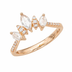 Marquise Arch Band with Rose Cut Diamonds