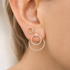 Circle Within a Circle Jacket Earrings