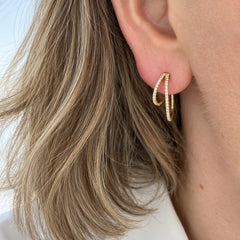 Split Hoop Post Earrings