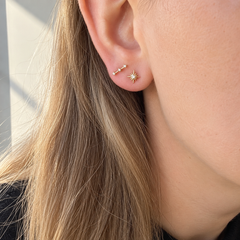 Petite North Star Post Earrings