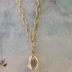 amulet pendant on hand made chain