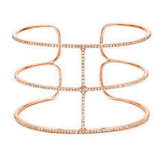 royal cuff with diamonds in rose gold