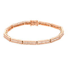heirloom tennis bracelet with baguette diamonds