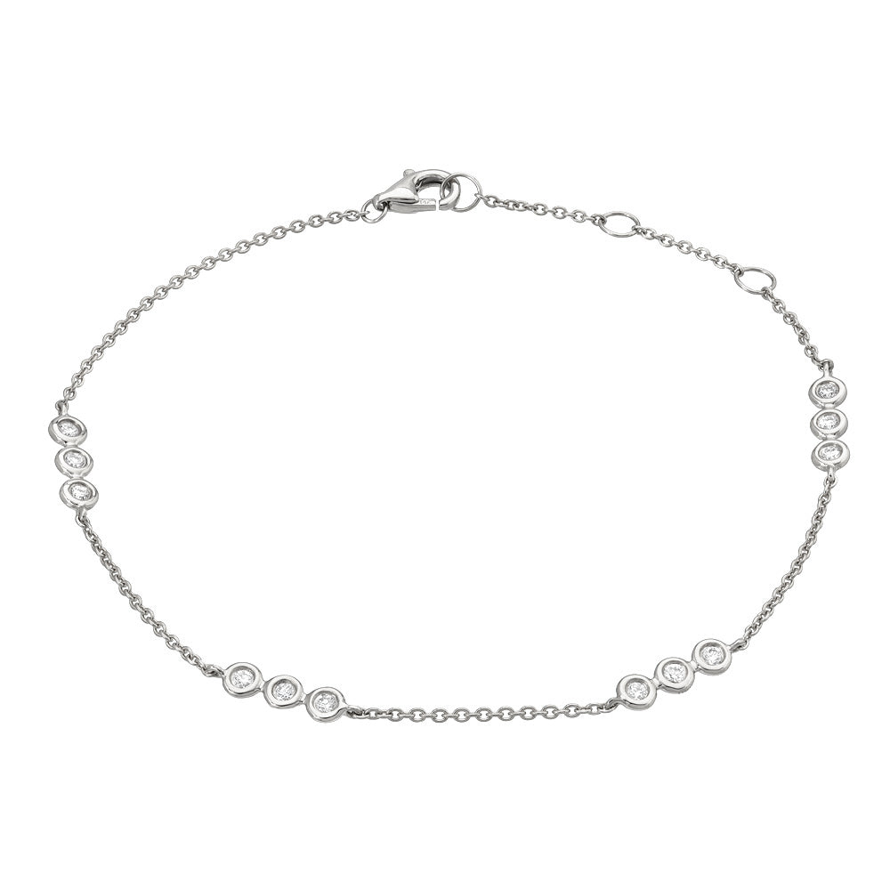 Bezel Cluster Bracelet | Diamond Trios Bracelet | Liven Fine