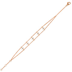 quadra double chain bracelet