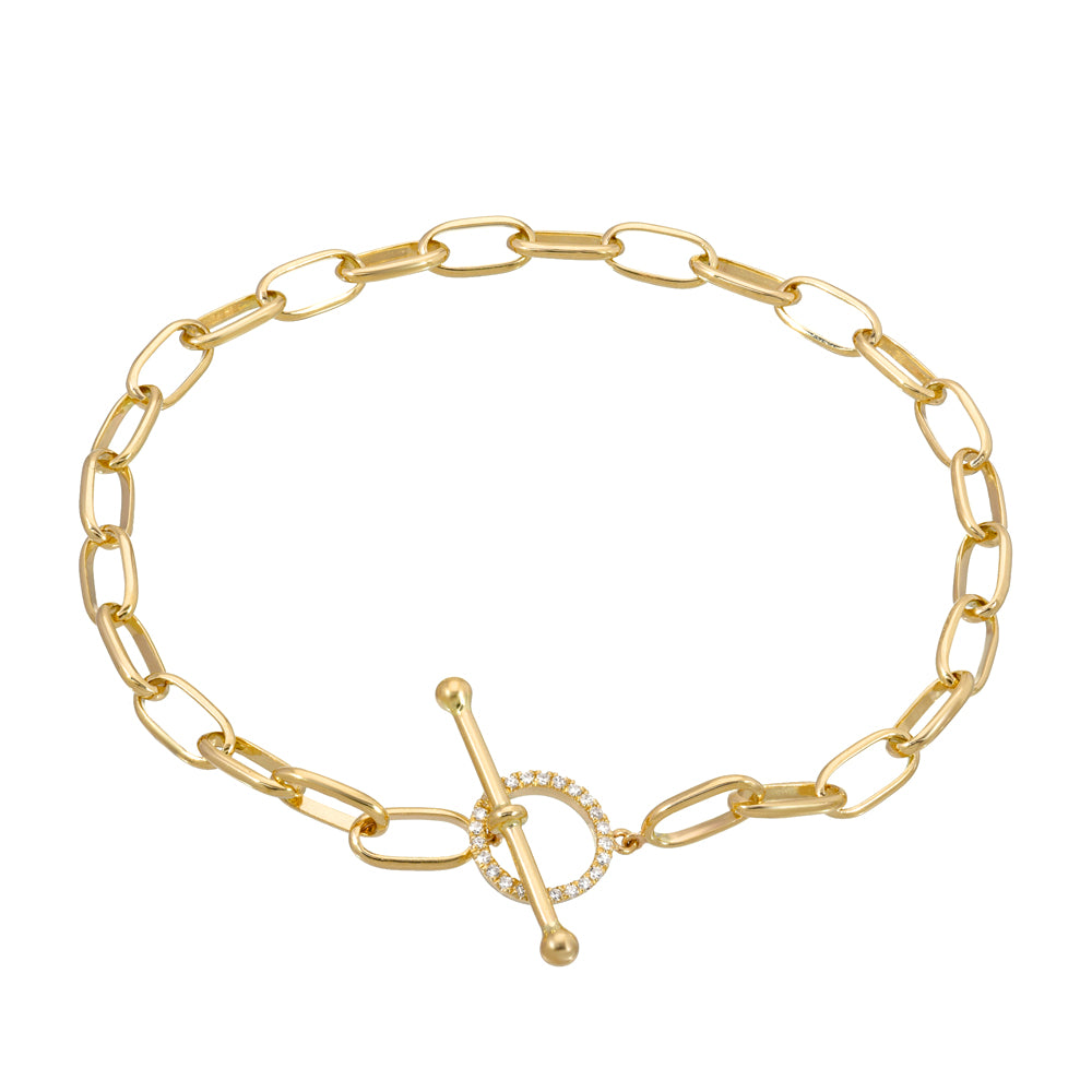 Hand Made Chain Bracelet with Toggle Closure | Liven Fine