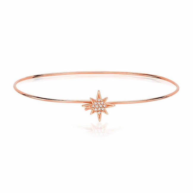 Starburst Hook Bangle, Celestial Bracelet