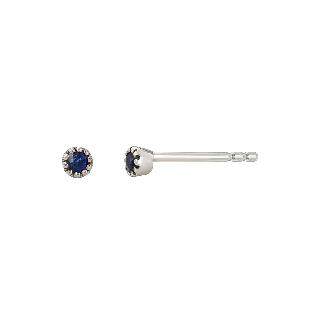 blue sapphire petite post earrings