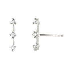 constellation bar post earrings with diamonds 
