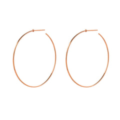 14k hand pulled wire hoop earrings