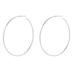 50MM DIAMETER HIGH POLISH HAND PULLED WIRE HOOPS