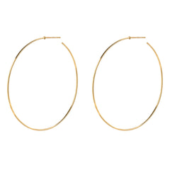 50MM DIAMETER HIGH POLISH HAND PULLED WIRE HOOPS