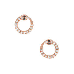 ouroboros snake post earrings