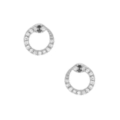 ouroboros snake post earrings