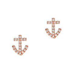 sailing anchor stud earrings