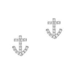 sailing anchor stud earrings