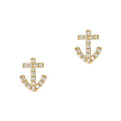 sailing anchor stud earrings