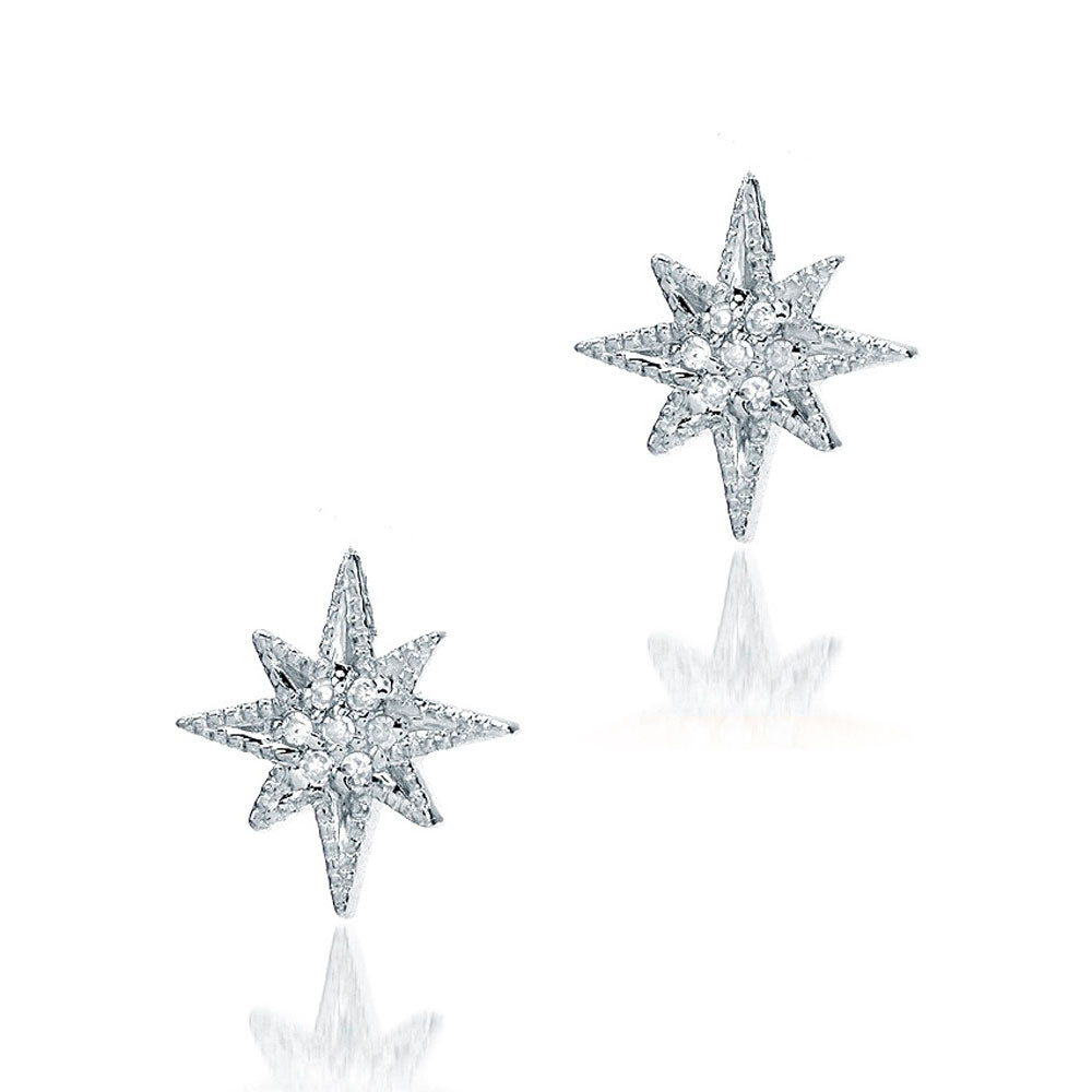 Medium Starburst Post Earrings | Star Studs | Liven Fine Jewelry ...