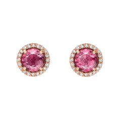 pink tourmaline rosie post earrings