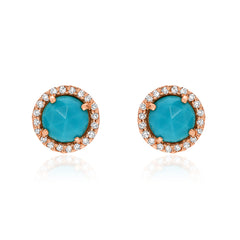 turquoise rosie post earrings