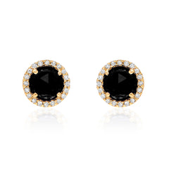 black onyx rosie post earrings