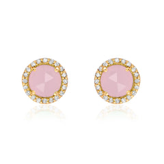 pink opal rosie post earrings